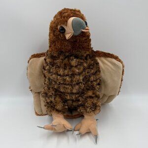 Wild Republic Brown Hawk Plush Bird Of Prey Stuffed Animal Toy 12” 2017 Talons